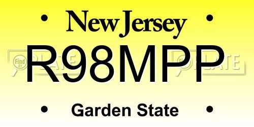 R98MPP New Jersey License Plate