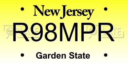 R98MPR New Jersey License Plate