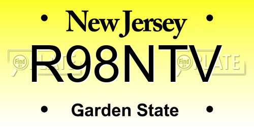 R98NTV New Jersey License Plate