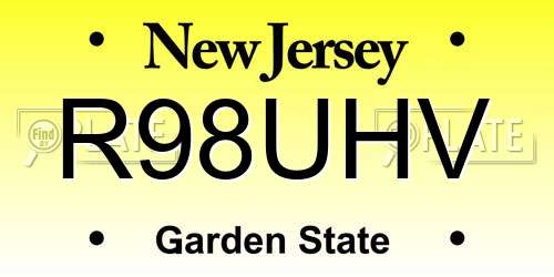 R98UHV New Jersey License Plate