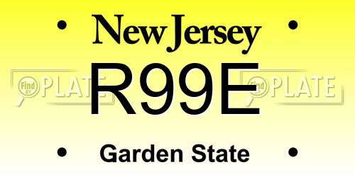 R99E New Jersey License Plate