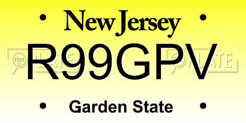 R99GPV New Jersey License Plate