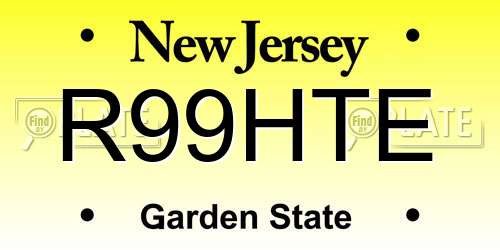 R99HTE New Jersey License Plate