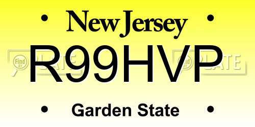 R99HVP New Jersey License Plate