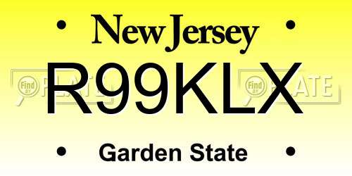 R99KLX New Jersey License Plate
