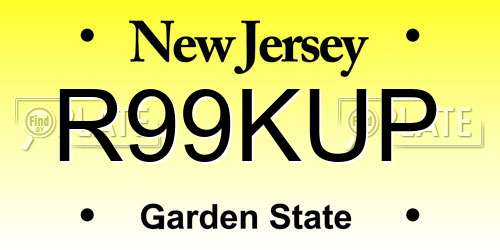 R99KUP New Jersey License Plate