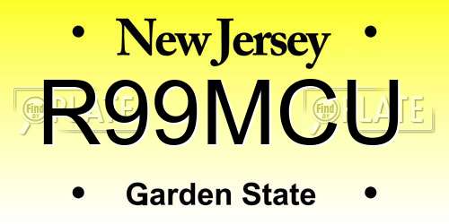 R99MCU New Jersey License Plate