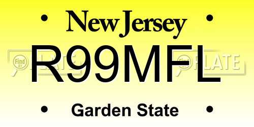 R99MFL New Jersey License Plate