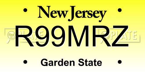 R99MRZ New Jersey License Plate
