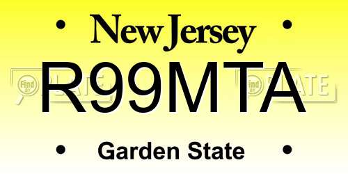 R99MTA New Jersey License Plate