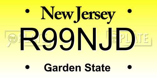 R99NJD New Jersey License Plate