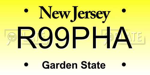 R99PHA New Jersey License Plate