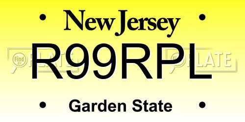 R99RPL New Jersey License Plate