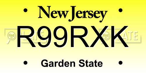 R99RXK New Jersey License Plate