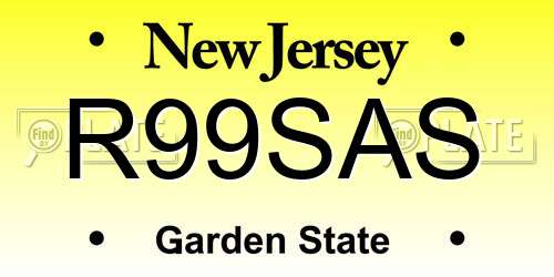 R99SAS New Jersey License Plate