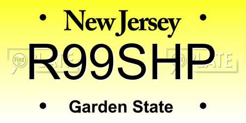R99SHP New Jersey License Plate