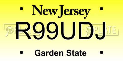 R99UDJ New Jersey License Plate