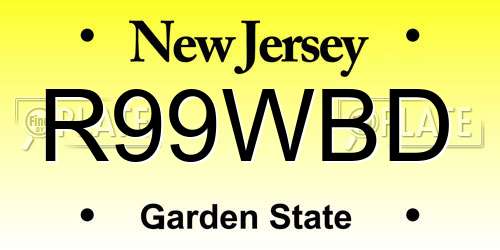 R99WBD New Jersey License Plate