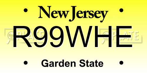 R99WHE New Jersey License Plate