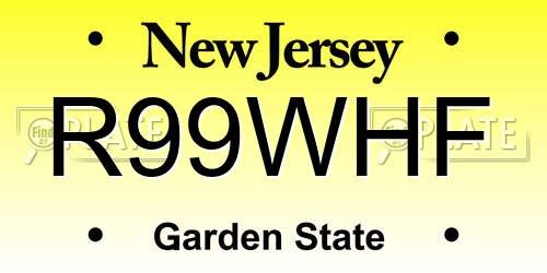 R99WHF New Jersey License Plate