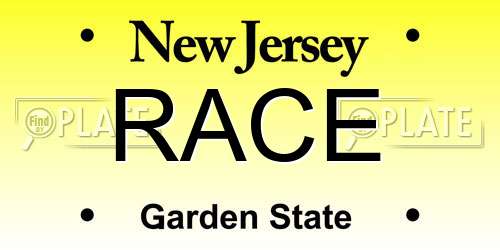 RACE New Jersey License Plate