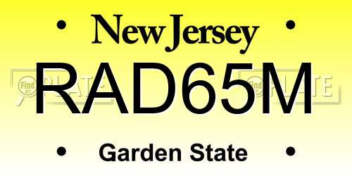 RAD65M New Jersey License Plate