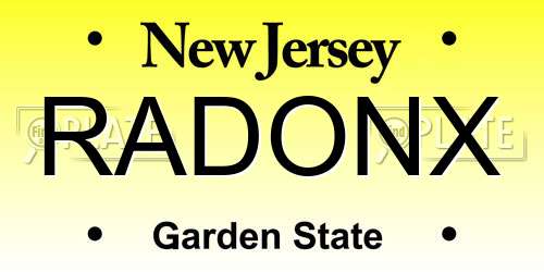 RADONX New Jersey License Plate