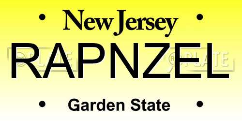 RAPNZEL New Jersey License Plate