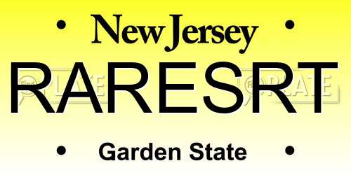 RARESRT New Jersey License Plate