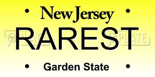 RAREST New Jersey License Plate