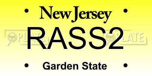 RASS2 New Jersey License Plate