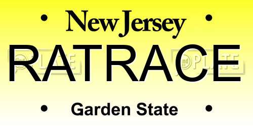 RATRACE New Jersey License Plate
