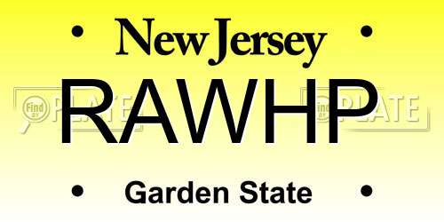 RAWHP New Jersey License Plate