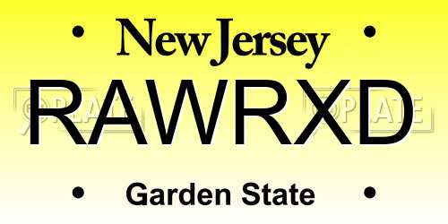 RAWRXD New Jersey License Plate