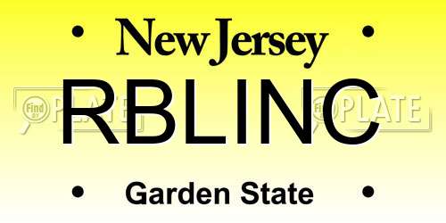 RBLINC New Jersey License Plate