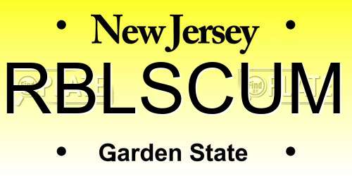RBLSCUM New Jersey License Plate