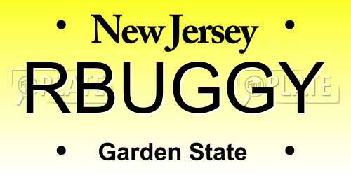 RBUGGY New Jersey License Plate