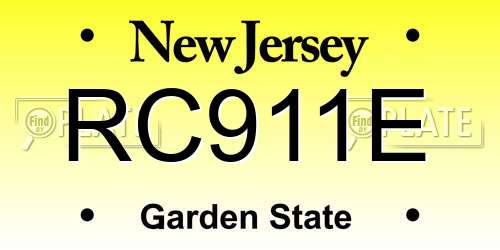 RC911E New Jersey License Plate