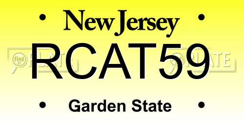 RCAT59 New Jersey License Plate