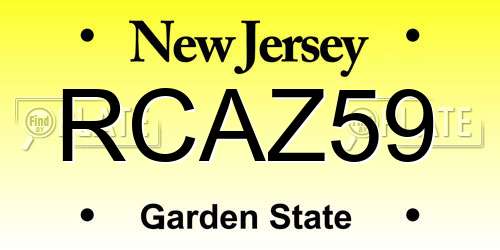 RCAZ59 New Jersey License Plate