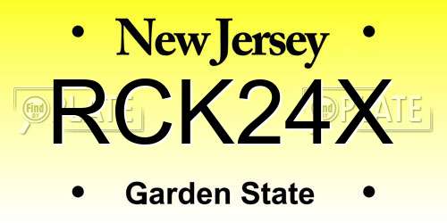 RCK24X New Jersey License Plate