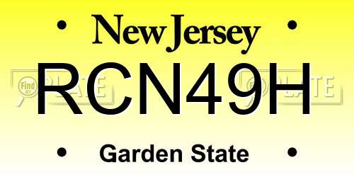 RCN49H New Jersey License Plate