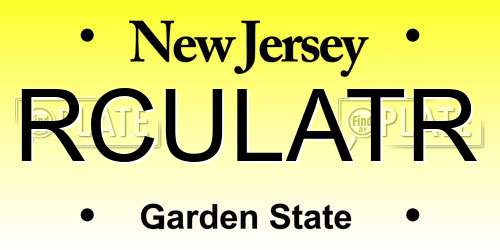RCULATR New Jersey License Plate