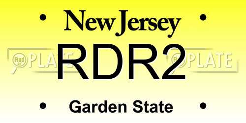 RDR2 New Jersey License Plate