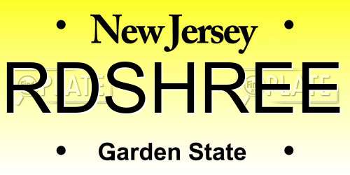 RDSHREE New Jersey License Plate
