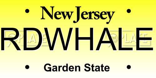 RDWHALE New Jersey License Plate