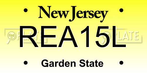 REA15L New Jersey License Plate