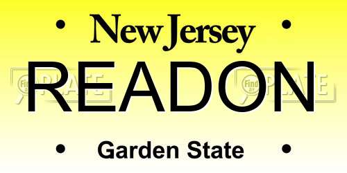 READON New Jersey License Plate