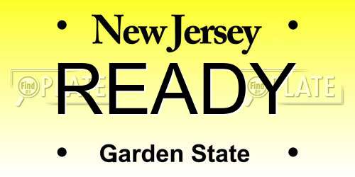 READY New Jersey License Plate