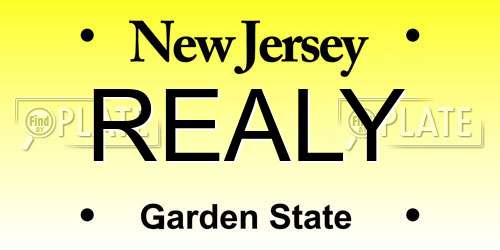 REALY New Jersey License Plate